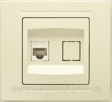 Розетка компьютерная CAT5 Gunsan Moderna крем