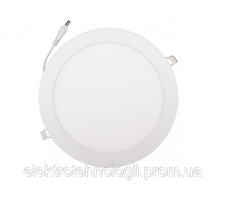 Світлодіодний світильник Luxel 18W 4000k вбудований круглий білий