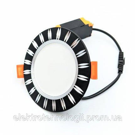 LED світильник Biom 6 W 5000 K круглий врізний чорний