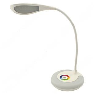 Світлодіодна настільна лампа 5w з регулюванням рівня яскравості + RGB підсвітка Right Hausen біла